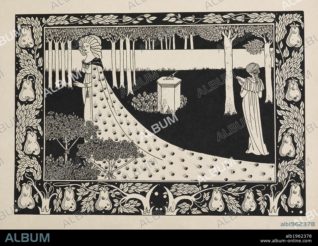 La Beale Isoud at Joyous Gard. From "Le morte D'arthur.". A book of fifty drawings. Leonard Smithers: London, 1897. Source: K.T.C.37.b.7, page 27. Language: English.