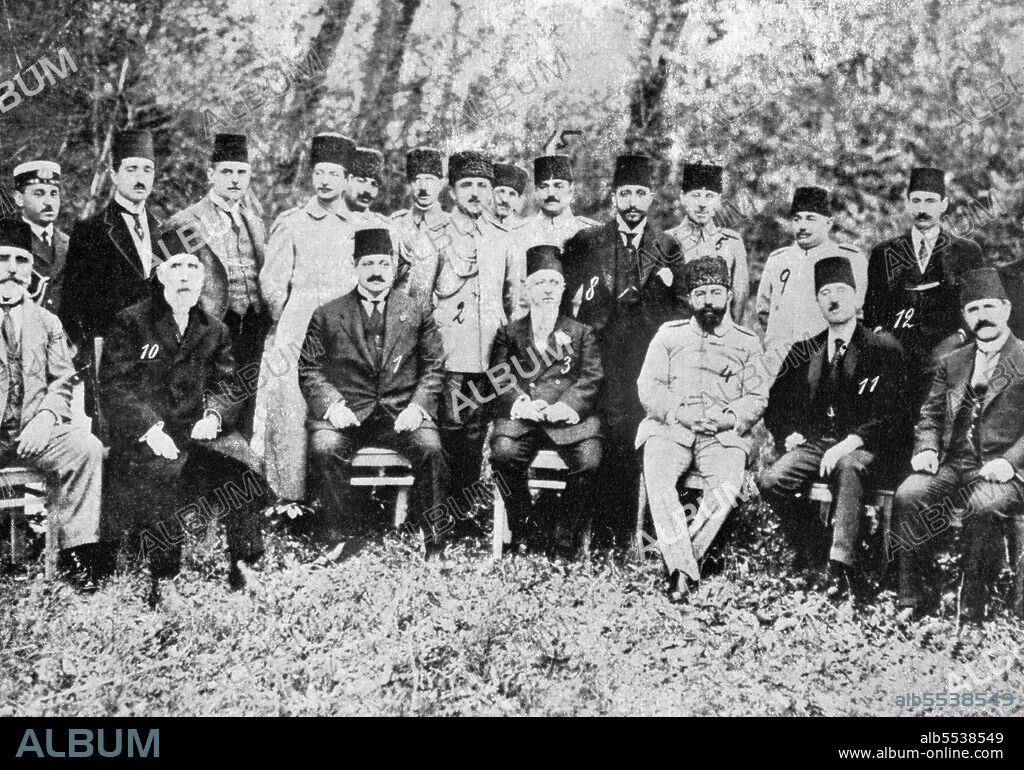 A secret meeting of The Committee of Union & Progress (Young Turkey Party) was held with the following in attendence: Mehmed Talaat Pasha – The Minister of the Interior; Djemal Bey Pasha – Commander Secret State Police; Enver Pasha – Minister of War; Halil Bey – Foreign Minister; Mehmed Djavid – Minister of Finance; Said Halim – Grand Vizier; Alusa Mussa Kiazim - Sheik-ul-Islam of Kurdistan; Rifaat Bey- President of the Senate; Hachim Bey-Minister of Communications; Kemal Bey - Minister of Agriculture; Mustafa Kemal - Army Chief of Staff The Purpose of this secret meeting was to arrange a top secret treaty and alliance with Germany to provide a means for the German Military to modernise the Turkish Army and Navy. Also on the agenda was the question of Armenia and expulsion of all Christian and Foreigners from the Ottoman Empire especially Armenians and Greeks. It was aslo discussed in detail a plan to nationalise all foreign investments and property in the Empire under emergency decree.