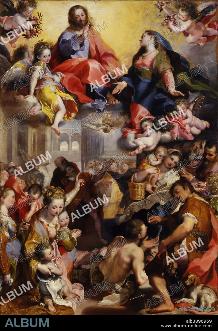 FEDERICO BAROCCI. Madonna del Popolo / Madonna of the people. Date/Period: 1579. Painting. Oil on panel. Height: 359 cm (11.7 ft); Width: 252 cm (99.2 in).