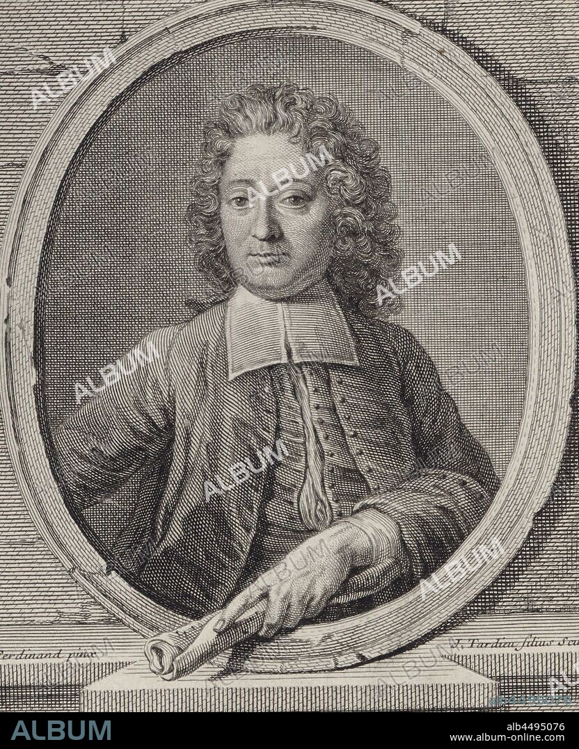 JACQUES-NICOLAS TARDIEU. Portrait of the Composer Jean-François Lallouette (1651-1728).