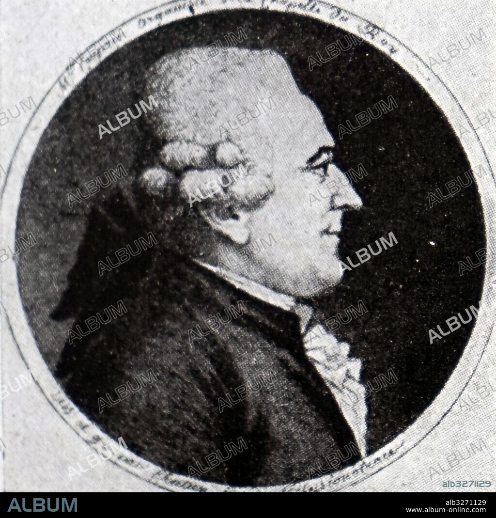 Portrait of Armand-Louis Couperin (1727-1789) a French composer, organist, and harpsichordist of the late Baroque and early Classical periods. Dated 18th Century.