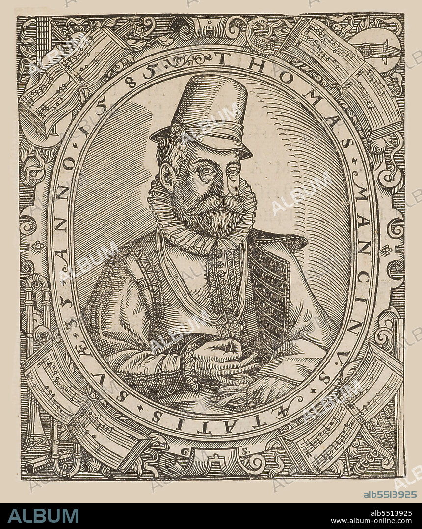 GEORG SCHARFFENBERG. Portrait of the composer Thomas Mancinus (1550-1612).