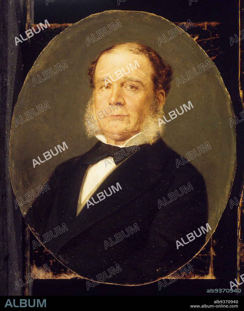 Don Ignacio Cecilio Algara Gómez de la Casa, Oil on paperboard, Mexico, 1875, 8 7/8 x 7 1/4 in., 22.5 x 18.4 cm.