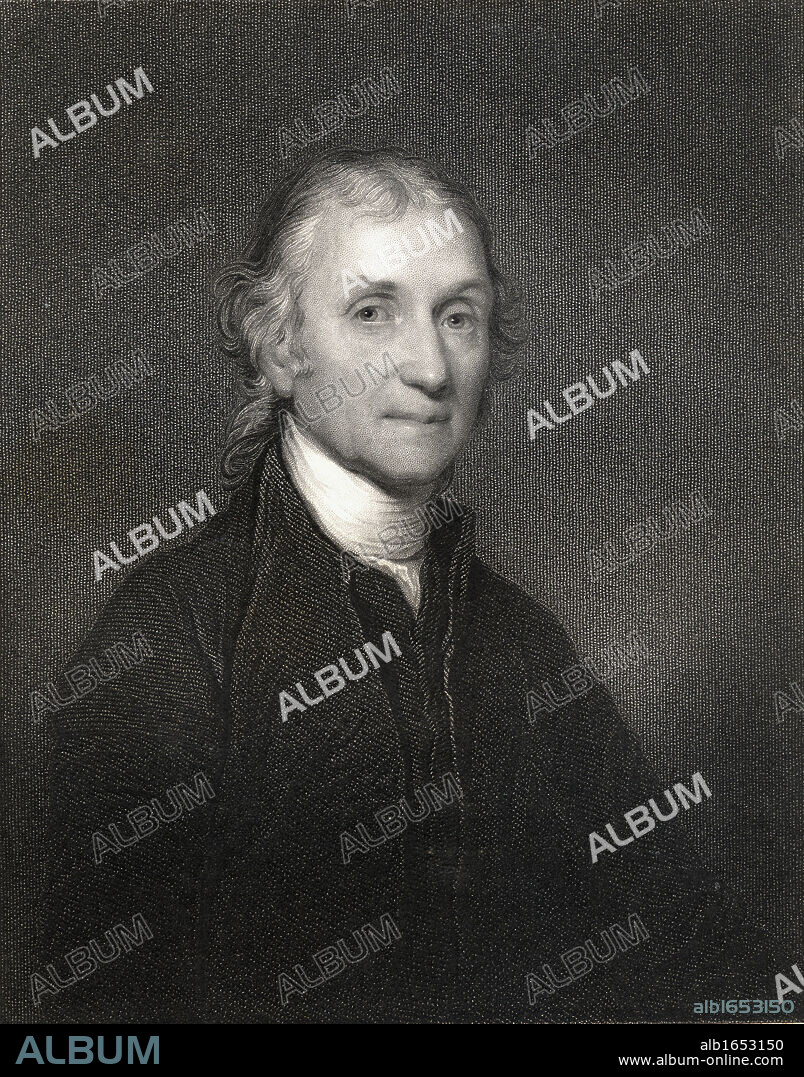 Joseph Priestley 1733-1804. English clergyman, political theorist and physical scientist. From the book 'Gallery of Portraits' published London 1833.
