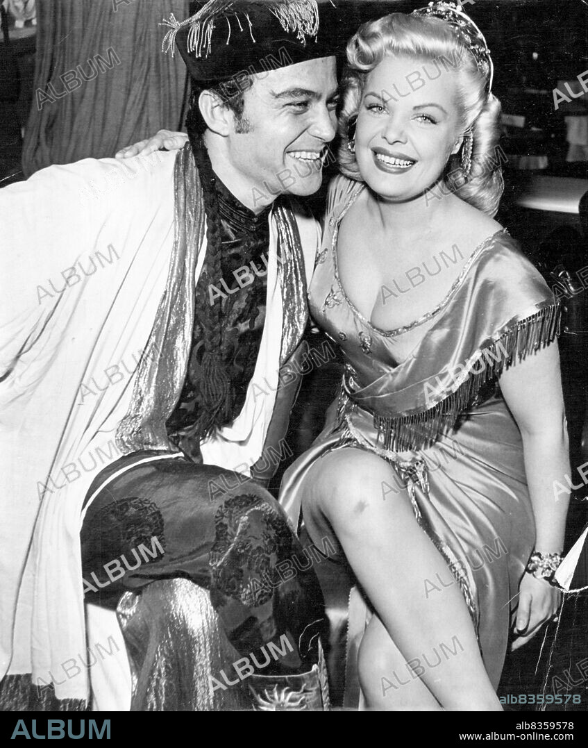 Lance Fuller, Cleo Moore. April 17, 1954. (Photo by Jay Scott).
