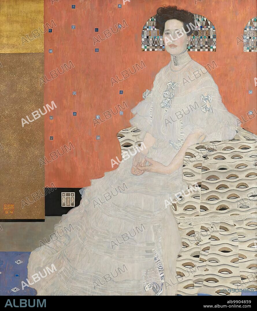 GUSTAV KLIMT. Fritza Riedler, 1906. Fritza Riedler (1860-1927) sits enthroned with dignity, restraint and majesty.