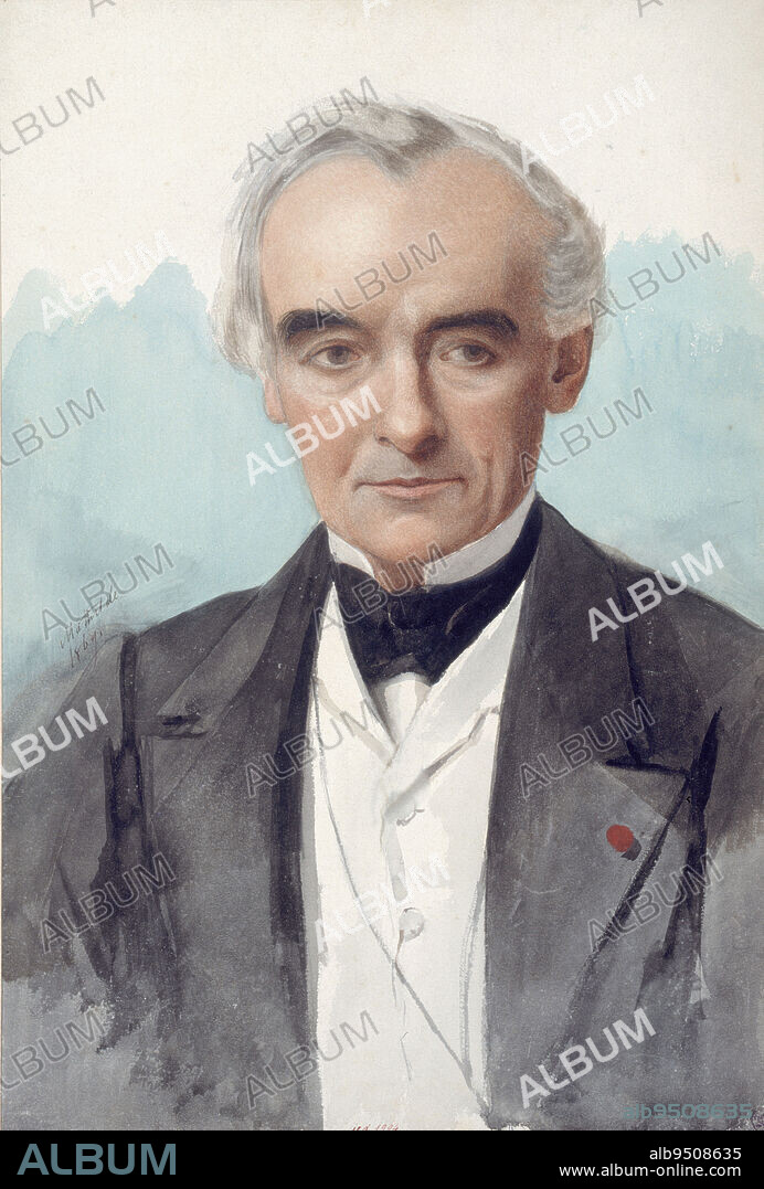 Portrait of Prosper Mérimée in 1869, Bonaparte, Mathilde, Designer, Drawing, Graphic arts, Drawing, Dimensions - Work: Height: 52 cm, Width: 35 cm, Dimensions - Montage: Height: 55 cm, Width: 42.2 cm.