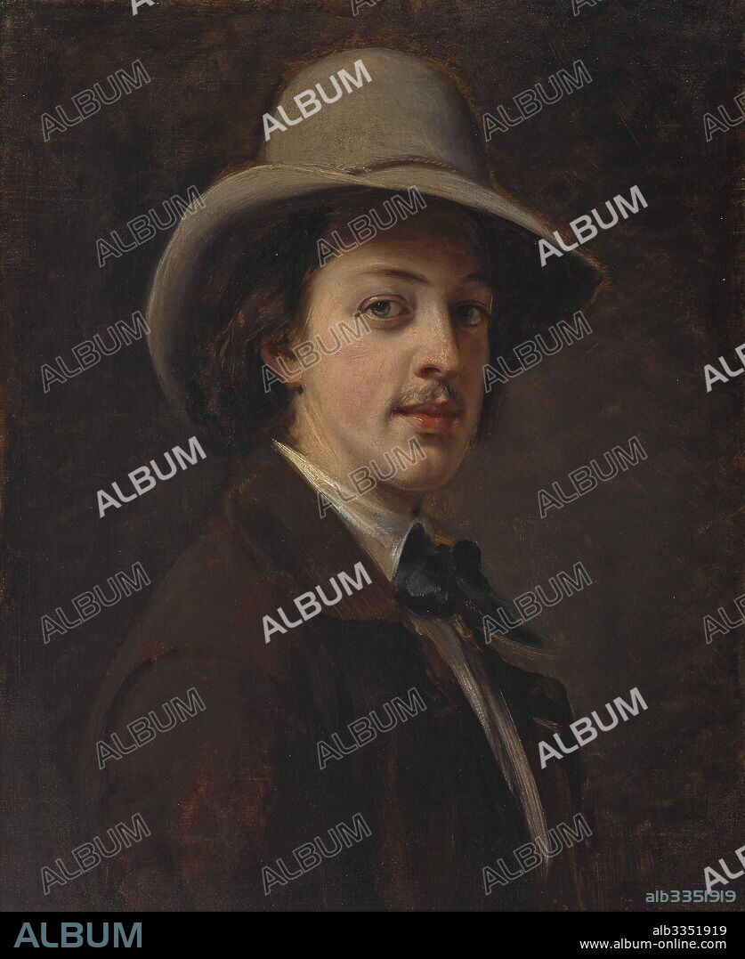 EDUARD MAGNUS. Portrait of the writer Paul Heyse (1830-1914).