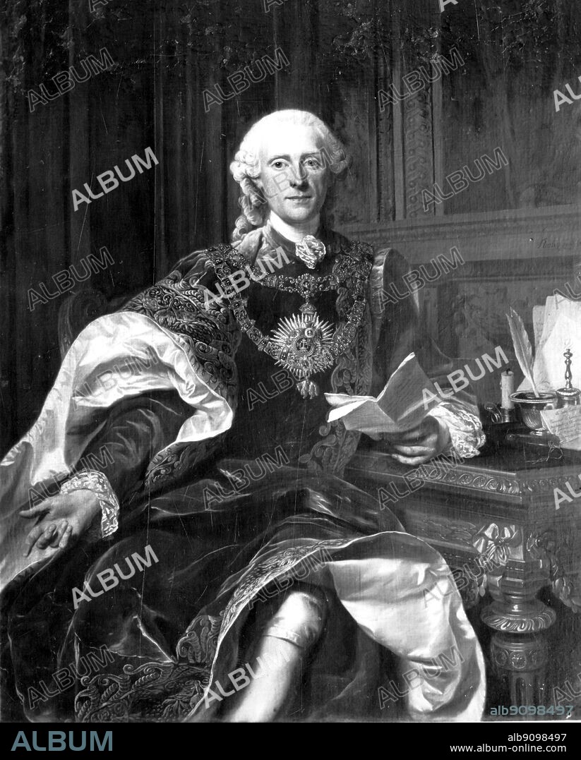 George Adam, Count Starhemberg, by Jean-Baptiste Lampi.