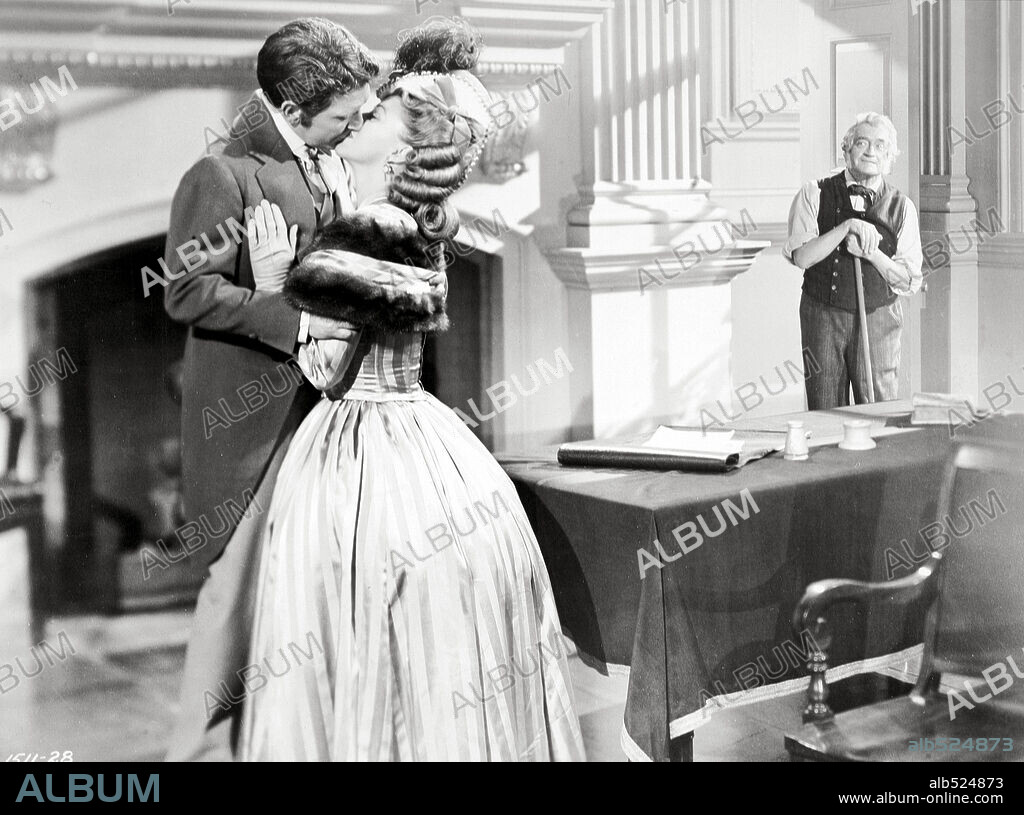 BURGESS MEREDITH and GINGER ROGERS in MAGNIFICENT DOLL, 1946, directed by FRANK BORZAGE. Copyright UNIVERSAL PICTURES.