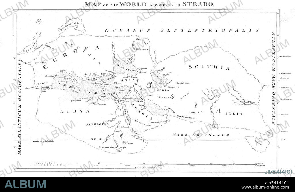 Strabo, World Map, 20 AD