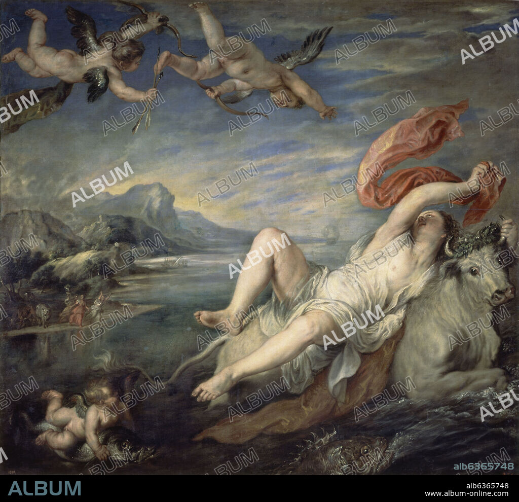 PETER PAUL RUBENS. EL RAPTO DE EUROPA COPIA DE TIZIANO - 1628/1629 - OLEO SOBRE LIENZO - 182,5x201,5 - BARROCO FLAMENCO.