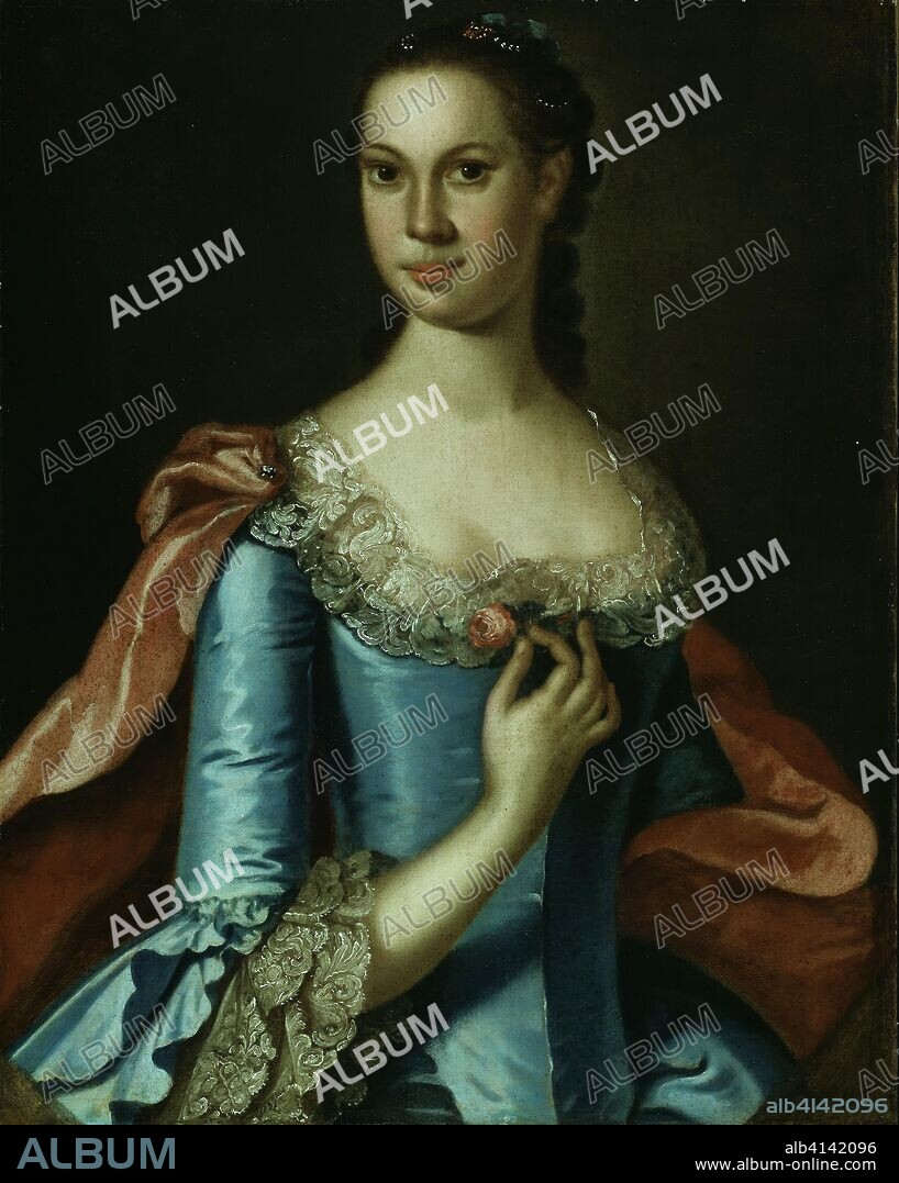 Mrs. William Carmichael. John Hesselius; American, 1728-1778; Formerly attributed to Jeremiah Theus; American, 1719-1774. Date: 1764-1778. Dimensions: 68 × 53.3 cm (26 3/4 × 21 in.). Oil on canvas. Origin: United States.