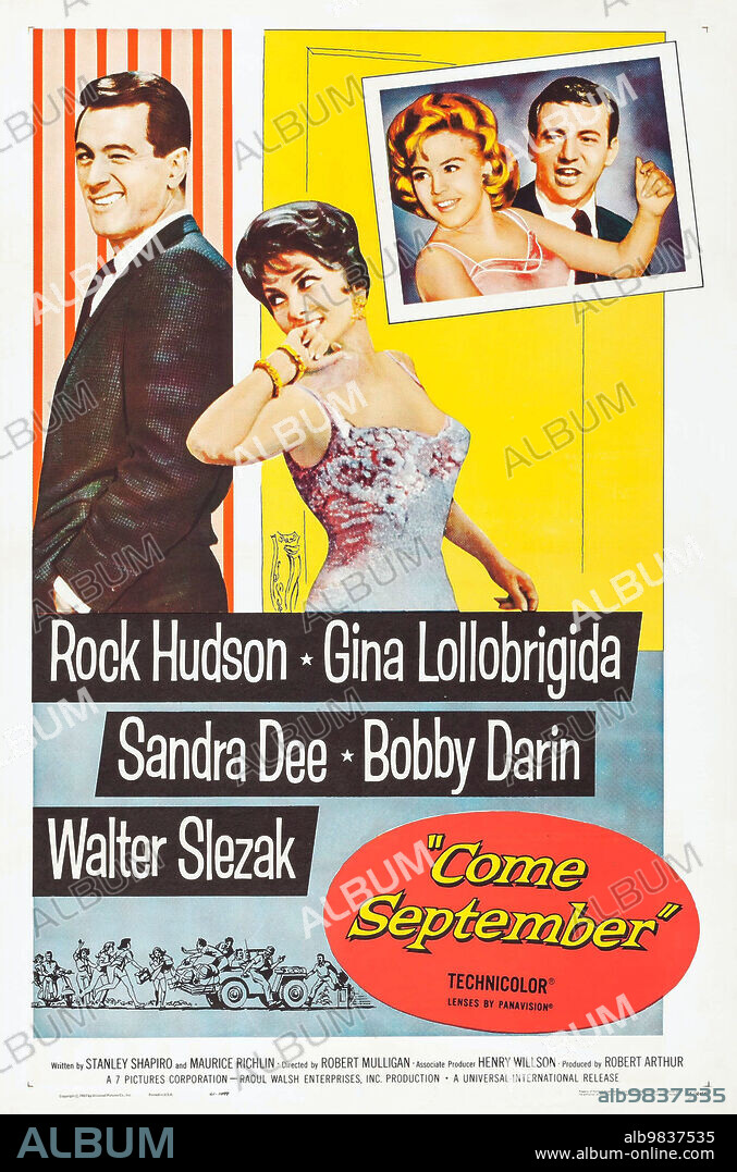 Poster of COME SEPTEMBER, 1961, directed by ROBERT MULLIGAN. Copyright UNIVERSAL INTERNATIONAL.