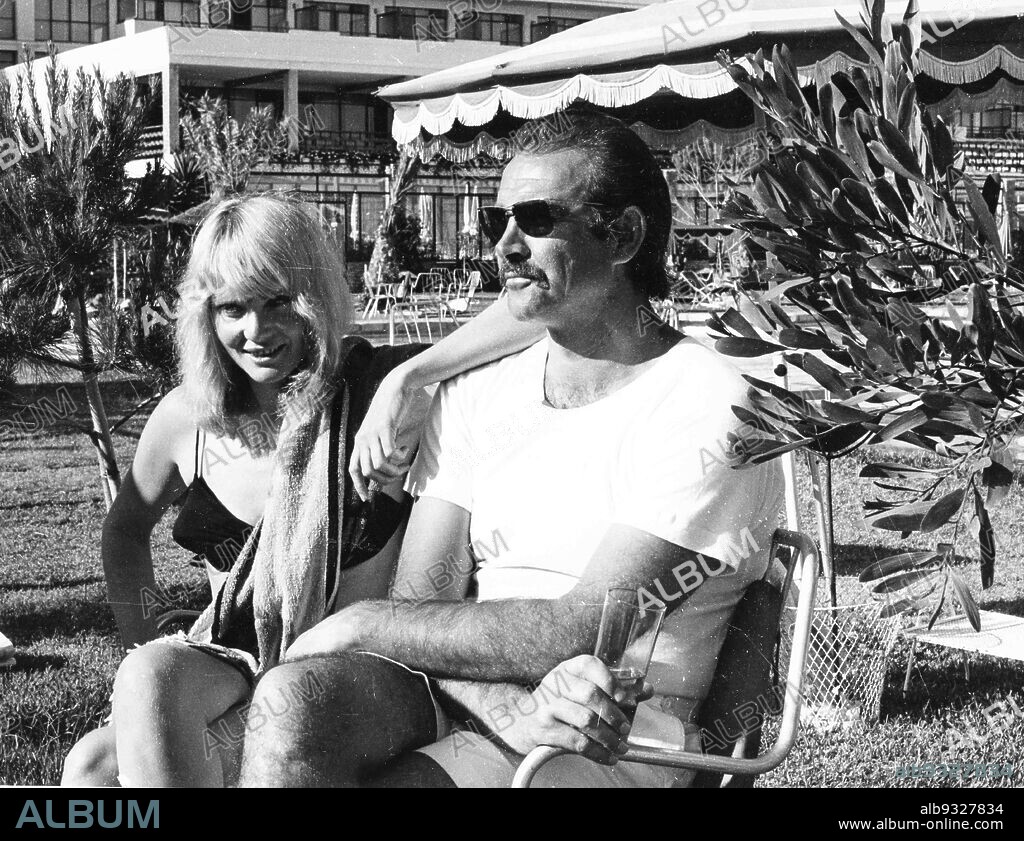 Sean Connery and Diane Cilento, Marbella, 60s.