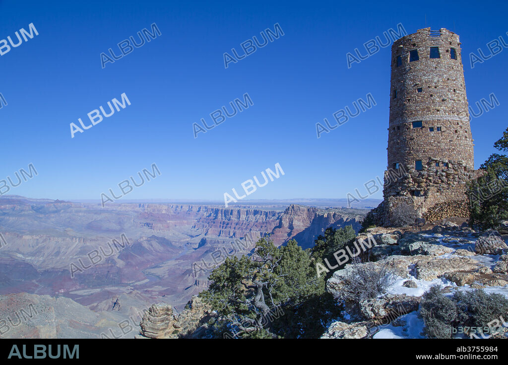 Tower, Desert View Point, South Rim, Grand Canyon National Park, UNESCO World Heritage Site, Arizona, United States of America, North America.