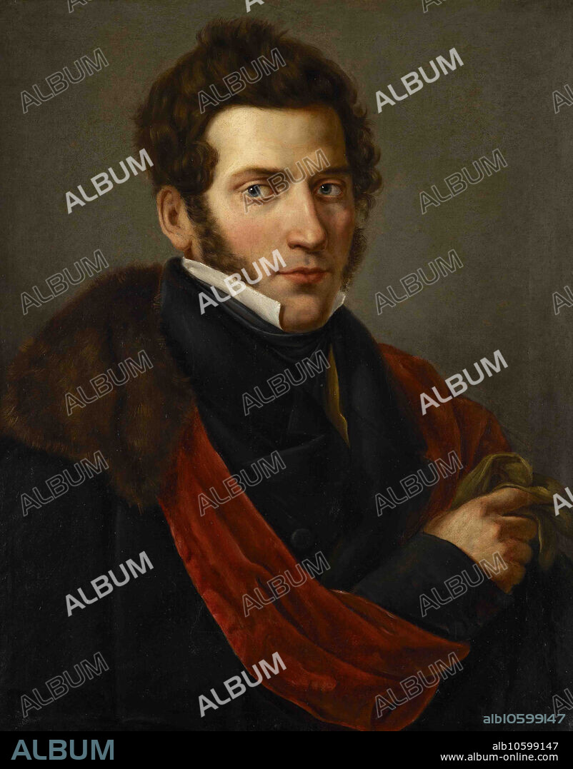 FRANCESCO COGHETTI. Porträt von Komponist Gaetano Donizetti (1797-1848).