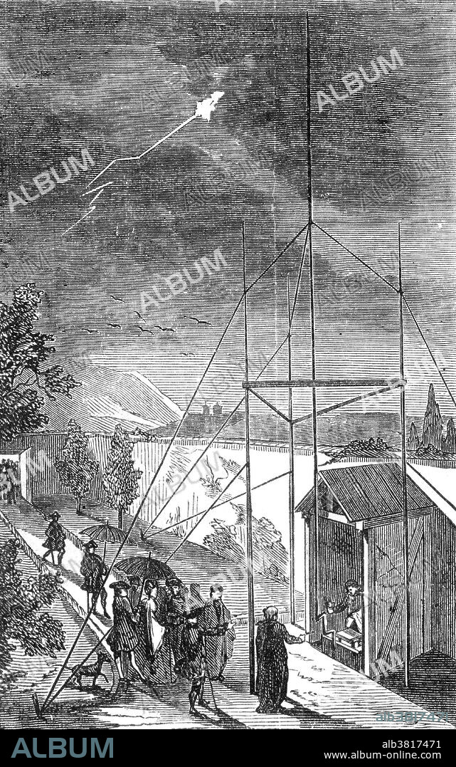 In 1750, Benjamin Franklin published a proposal for an experiment to determine if lightning was electricity. He proposed extending a conductor into a cloud that appeared to have the potential to become a thunderstorm. If electricity existed in the cloud, the conductor could be used to extract it. Thomas-Francois Dalibard (1709-1778) and Georges-Louis Leclerc, Comte de Buffon, translated Franklin's proposal into French and in May 1752 they performed an experiment using a 40 foot tall metal rod at Marly-la-Ville. It is said that Dalibard used wine bottles to ground the pole, and he successfully extracted electricity from a low cloud. It is not known whether Franklin ever performed his proposed experiment. Georges Louis Leclerc, Comte de Buffon (September 7, 1707 - April 16, 1788), was a French naturalist, mathematician, cosmologist, and encyclopedic author. He epitomizes the revolutionary changes that the Enlightenment brought to the study of.
