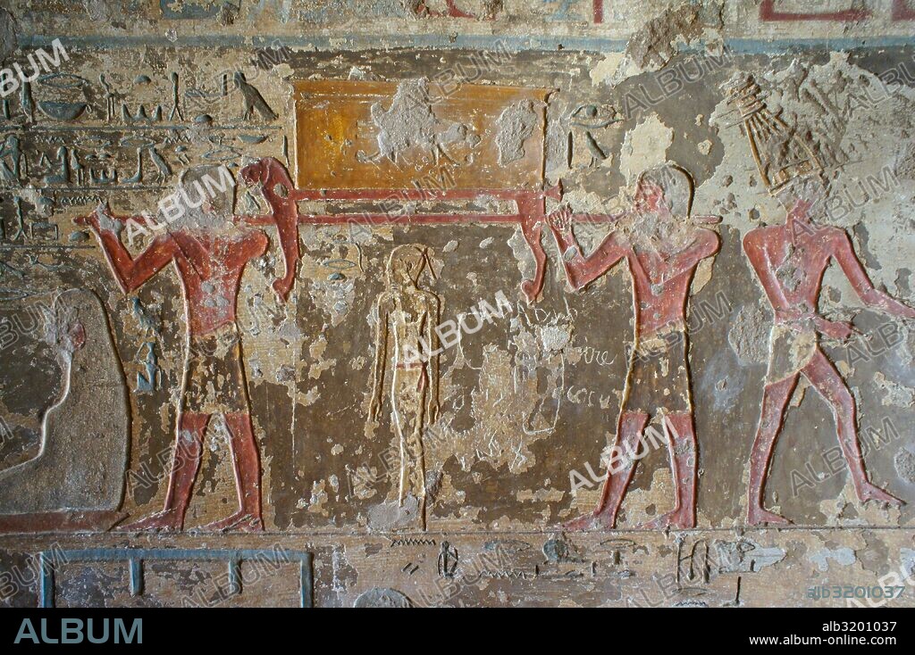 Tumba de Reneni, Elkab, Egipto.  Reneni fue Nomarca de la ciudad de Nejeb durante el reinado de Amenhotep I y también  Supervisor de los sacerdotes de la diosa Nejbet.