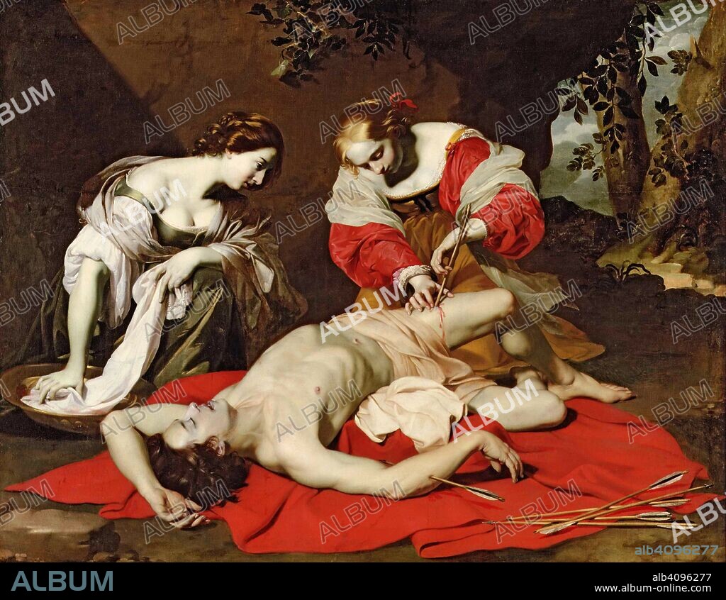NICCOLO RENIERI (RÉGNIER). Saint Sebastian Tended by the Holy Women.