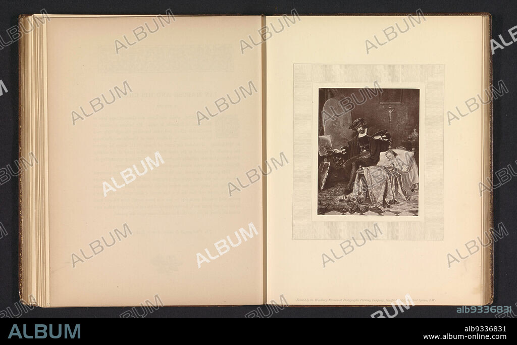 Photoreproduction of a print after a painting of Jan Gossaert and his child by G. Stever, maker: anonymous, anonymous, London, c. 1864 - in or before 1874, paper, height 119 mm × width 94 mm.