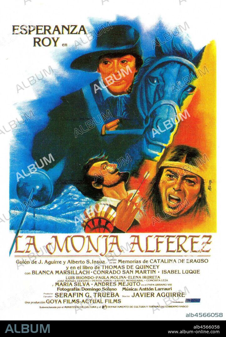 Poster de LA MONJA ALFEREZ, 1987, dirigida por JAVIER AGUIRRE. Copyright ACTUAL FILMS.