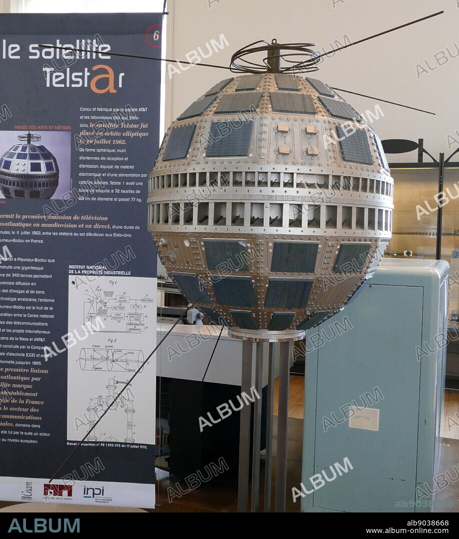 Model of the Telstar 1, a communications satellite launched by NASA on July 10, 1962.