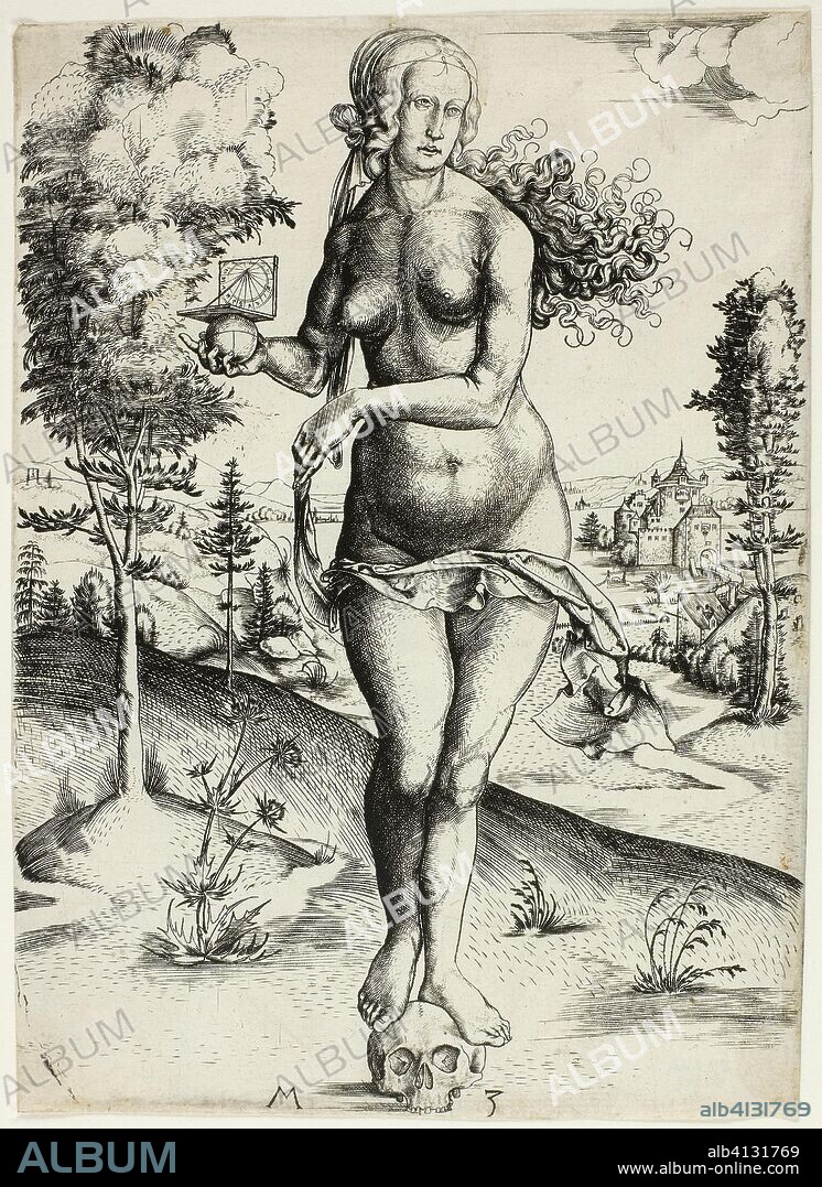 MASTER M. Z.. Memento Mori. Master M.Z.; German, active 1500-1550. Date: 1495-1502. Dimensions: 180 x 128 mm. Engraving in black on ivory laid paper. Origin: Germany.