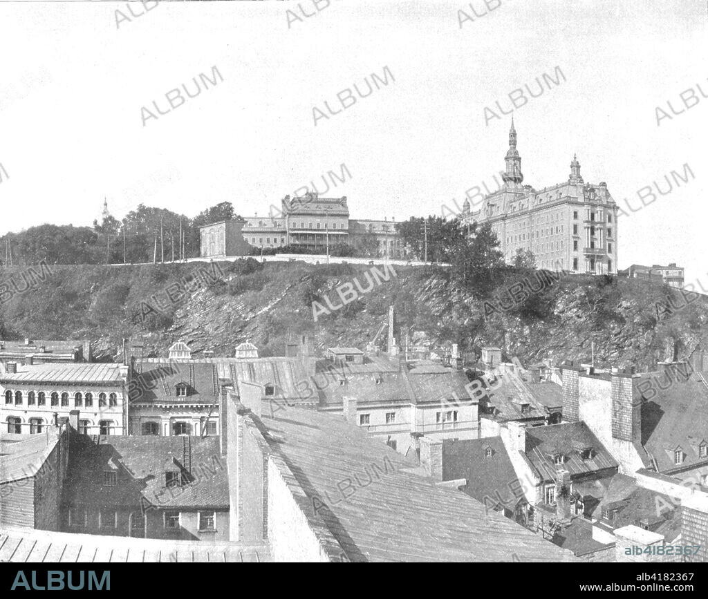 Laval University Buildings, City of Quebec, Canada, c1900. The Camille-Roy Building of the Séminaire de Québec (top right), North America's first French-language university and the oldest centre of higher education in Canada. From Scenic Marvels of the New World edited by Prof. Geo.R. Cromwell. [C.N.Greig & Co., c1900].