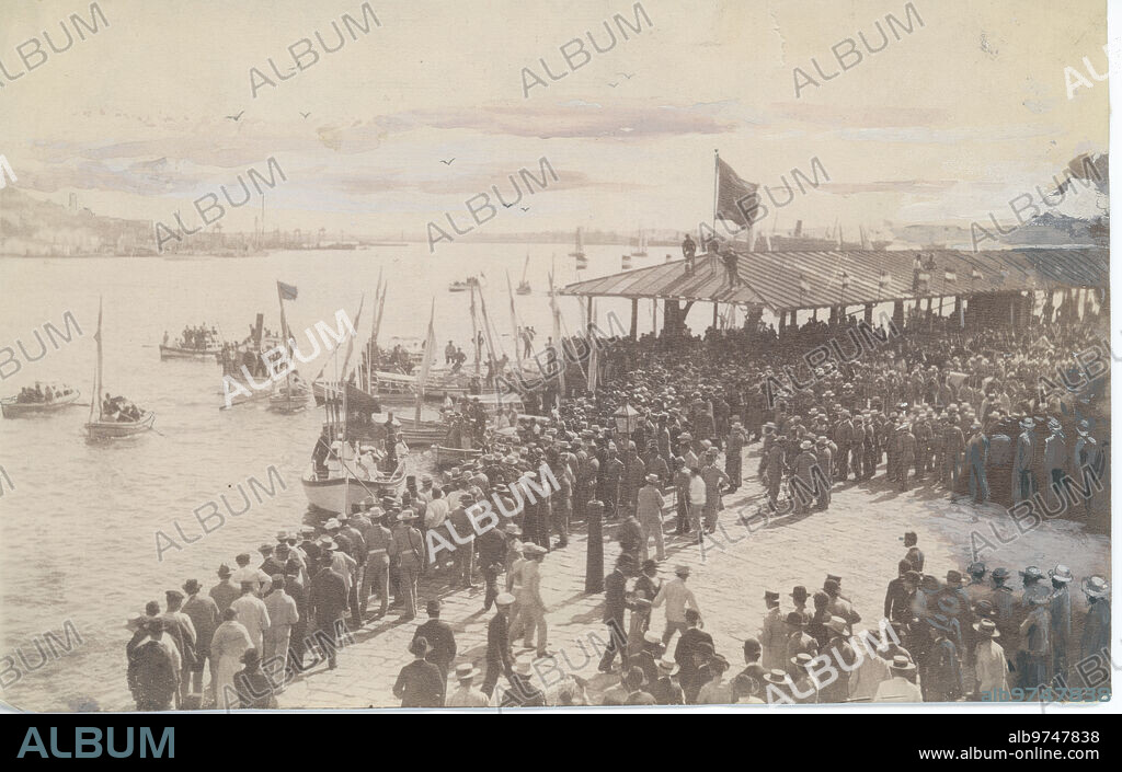 La Habana (Cuba), 10/02/1896. Guerra de Cuba. El general Valeriano Weyler, desembarca en la Habana para ponerse al frente del ejercito.