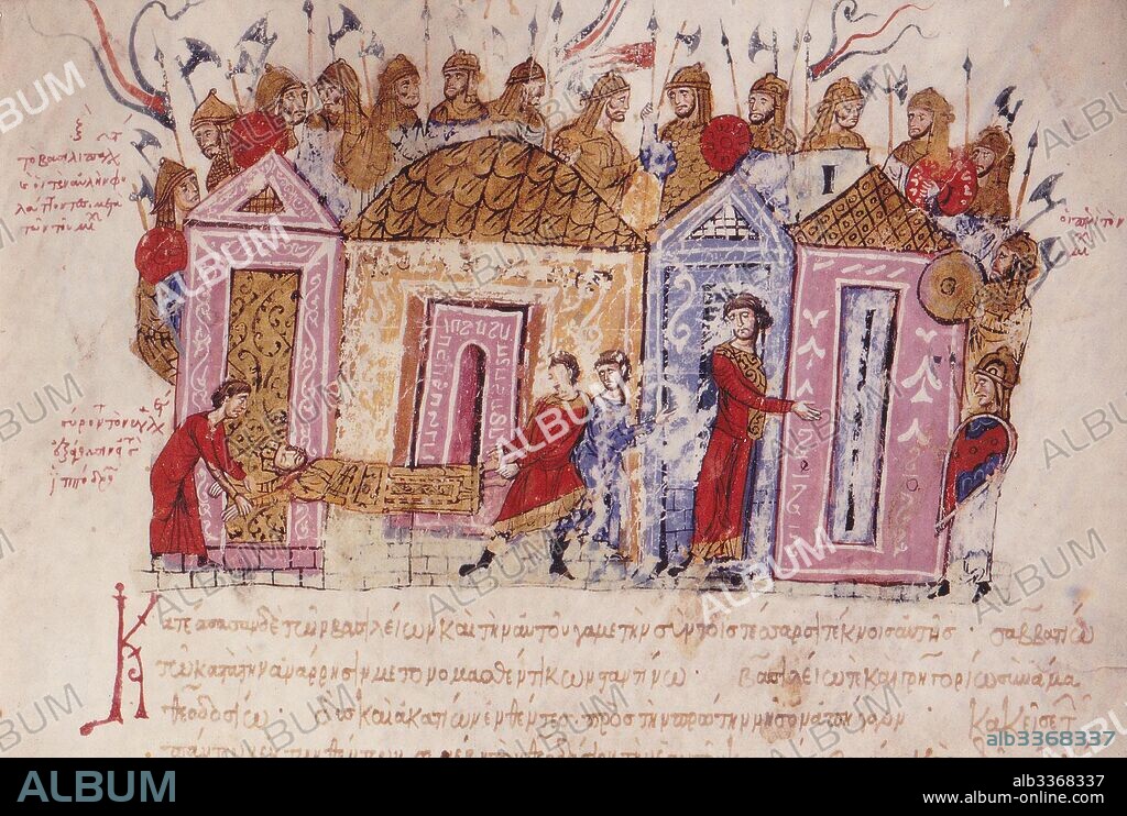 ANONYMOUS. The Varangian Guard (Miniature from the Madrid Skylitzes).