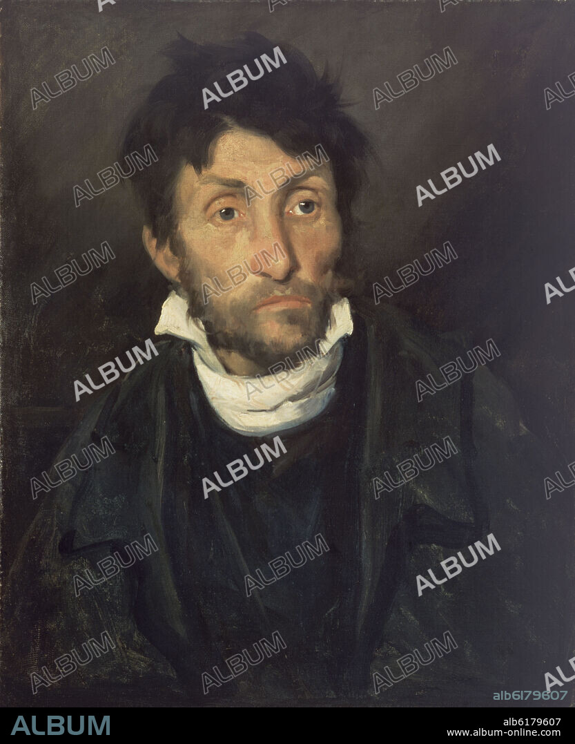 THEODORE GERICAULT (1791-1824). RETRATO DE UN LOCO - CLEPTOMANO - 1820 - ROMANTICISMO FRANCES.