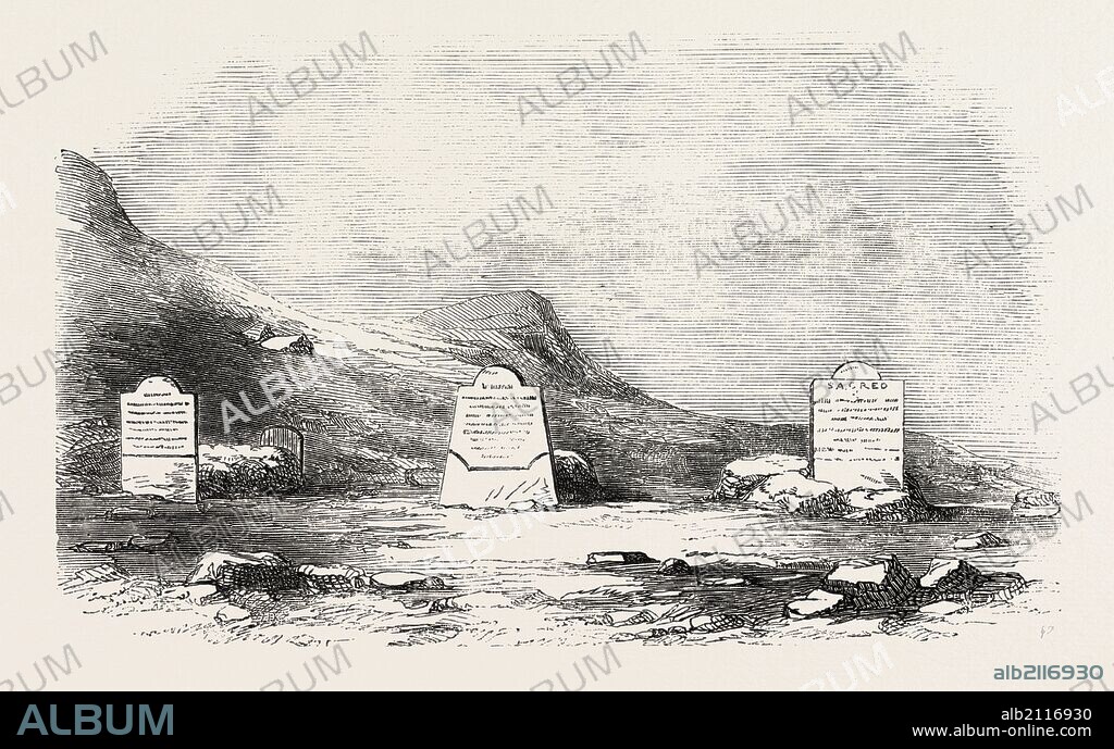 TRACES OF THE FRANKLIN EXPEDITION: THE THREE GRAVES AT CAPE RILEY, BEECHY ISLAND; JOHN TORRINGTON, JOHN HARTNELL, WILLIAM BRAINE.