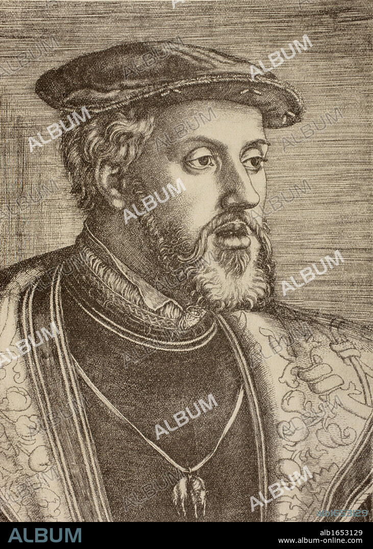 Charles V born 1500 died 1558. King of Spain and Archduke of Austria. From Das Evangelium in der Verfolgung by Bernhard Rogge, published 1920.