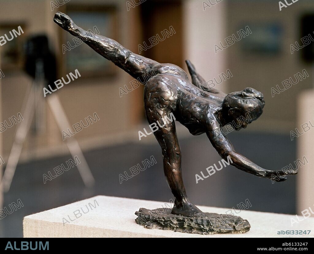 EDGAR DEGAS (1834-1917). ESCULTURA-BAILARINA GRAN ARABESCO-ESCULTURA IMPRESIONISTA.