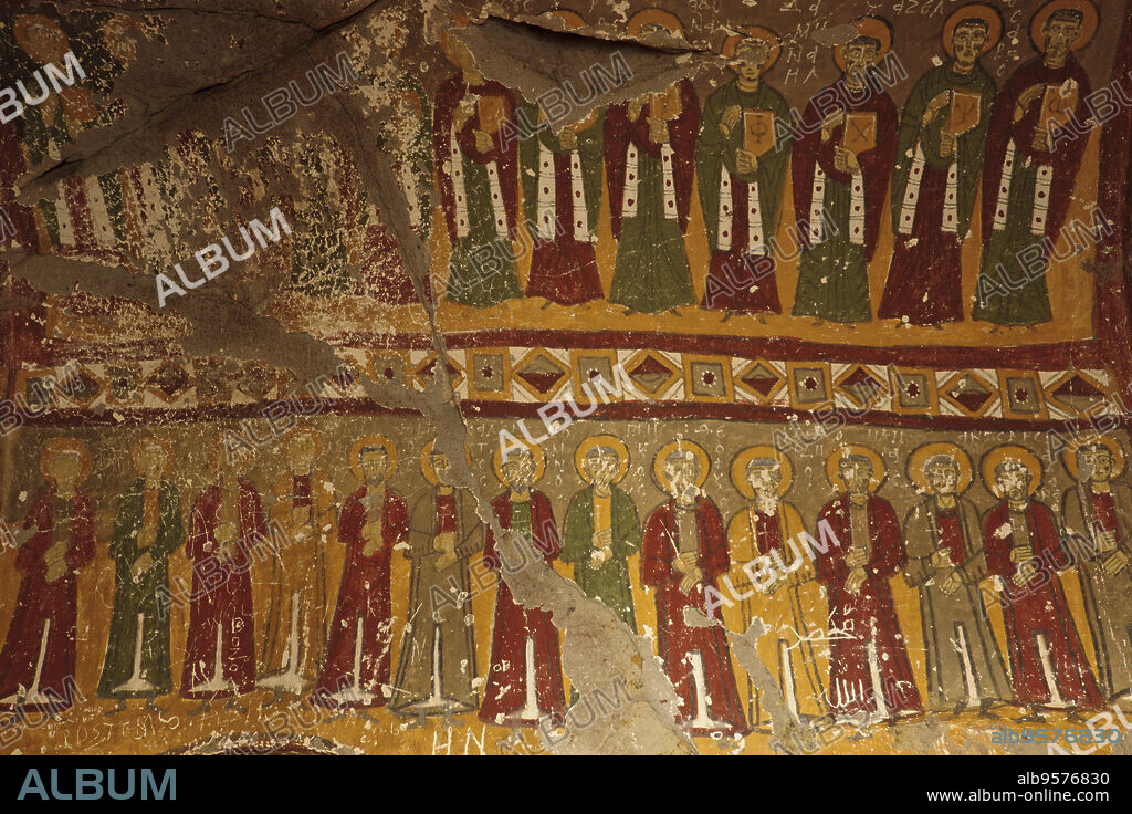 Iglesia Yilanli ,siglo IX, ( Iglesia de la serpiente).Valle de Ihlara.Capadocia.Anatolia central.Turquia. Asia.