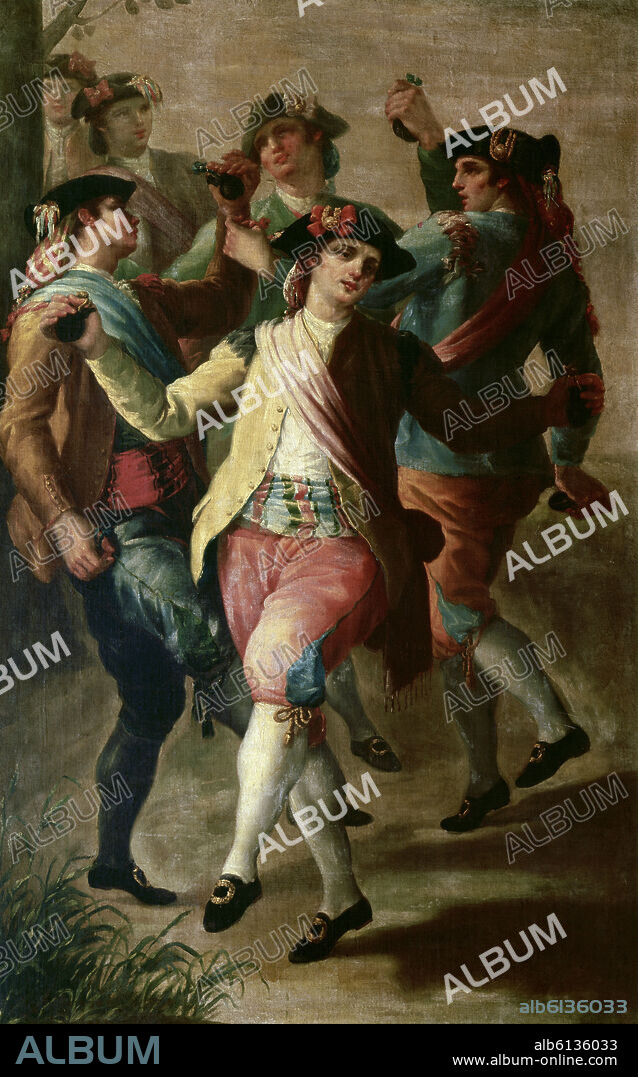 RAMON BAYEU (1746-1793). MAJOS BAILANDO - SIGLO XVIII.