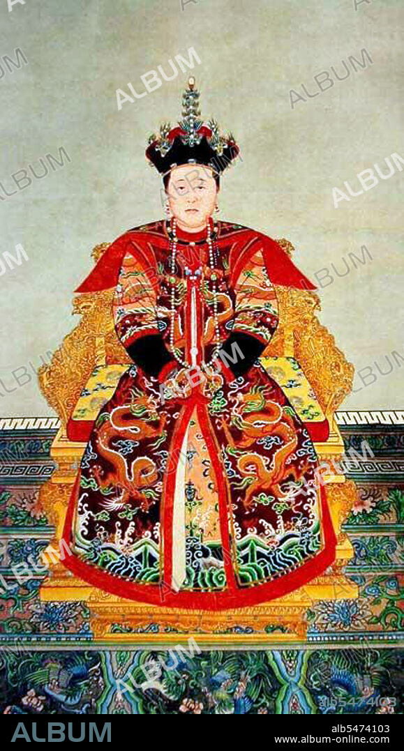 The Empress Xiaozhuang (March 28, 1613 - January 27, 1688), known for most of her life by the title 'Grand Empress Dowager', was the concubine of Emperor Huang Taiji, the mother of the Shunzhi Emperor and the grandmother of the Kangxi Emperor during the Qing Dynasty in China. She wielded significant influence over the Qing court during the rule of her son and grandson. Known for her wisdom and political ability, Xiaozhuang has become a largely respected figure in Chinese history, strictly in contrast to the despotic reputation of Empress Dowager Cixi. Empress Xiao Zhuang Wen was a daughter of a prince of Borjigit clan of the Khorchin Mongols, Prince Jaisang, and thus was a descendant of Genghis Khan's younger brother Jochi Khasar. Her given name was Bumbutai.
