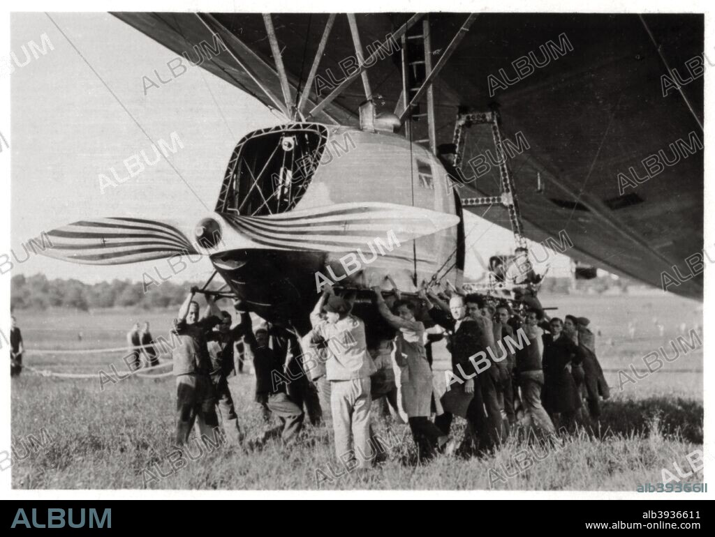 Rear gondola, Zeppelin LZ 127 'Graf Zeppelin', 1933.  The 'Graf Zeppelin' was the most successful airship ever built. Between its first flight in 1928 and retirement in 1937, it made 590 flights and covered over a million miles. A photograph from Zeppelin-Weltfahrten, Vom ersten Luftschiff 1899 bis zu den Fahrten des LZ127 Graf Zepplin 1932, Dresden, 1933.