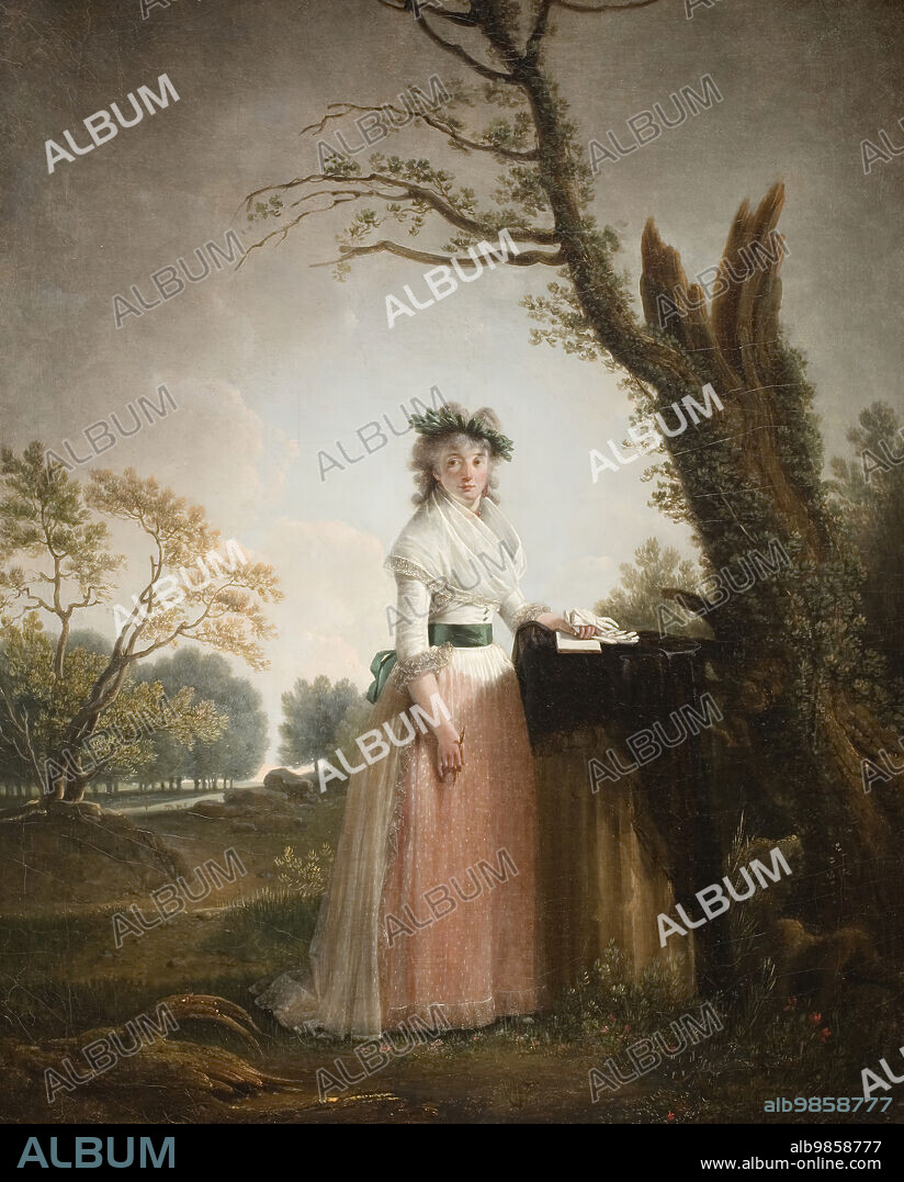 JACQUES HENRI SABLET. Portrait of Eleonora Chigi, Princess of Teano, 1793.