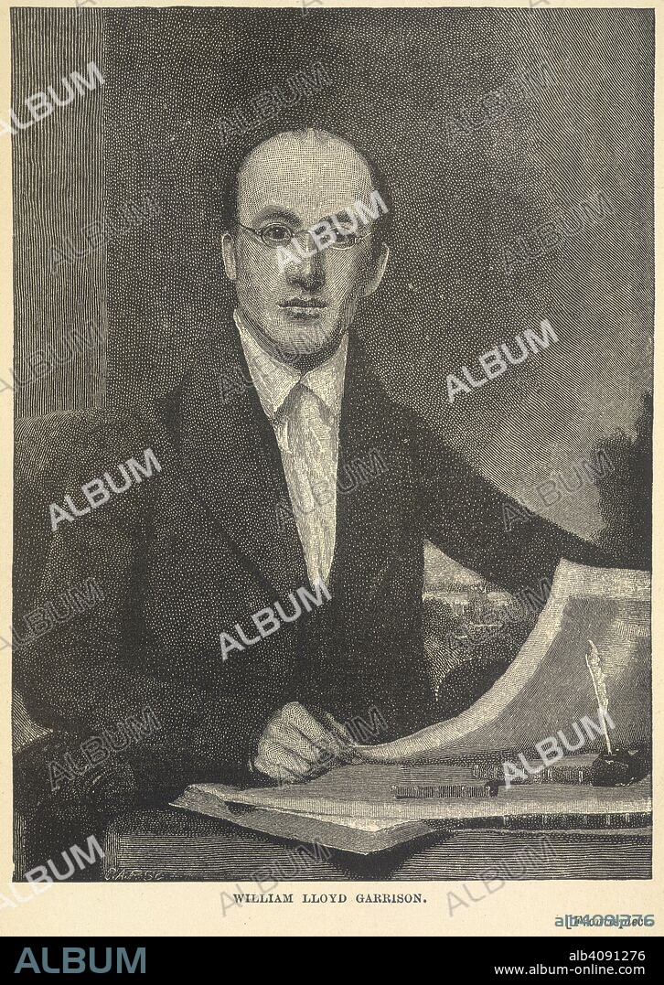William Lloyd Garrison. An American Hero. The story of William Lloyd Garri. Swan Sonnenschein & Co.: LOndon, 1888. William Lloyd Garrison (1805-1879). Portrait. American journalist and anti-slavery campaigner.  Image taken from An American Hero. The story of William Lloyd Garrison. Written for young people. [With an portrait].  Originally published/produced in Swan Sonnenschein & Co.: LOndon, 1888. . Source: 10883.b.10, frontispiece.