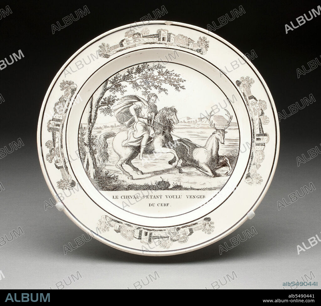 CREIL POTTERY. Plate, Montereau, 1800/25.
