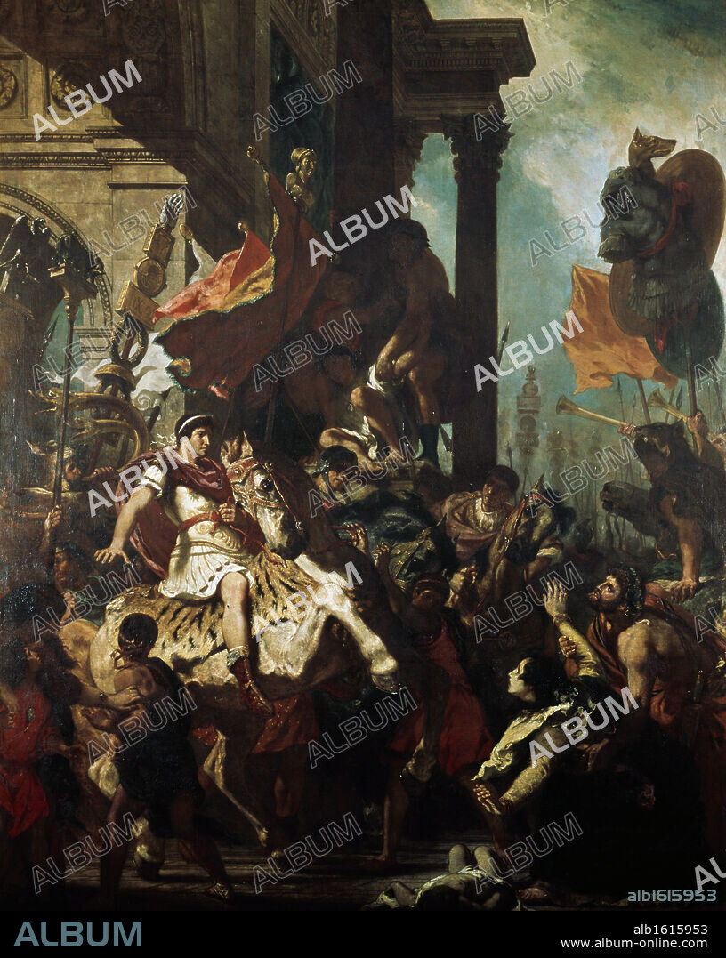 The Justice of Trajan  1840  Eugene Delacroix (1798-1863 French)  Musee des Beaux-Arts, Rouen.
