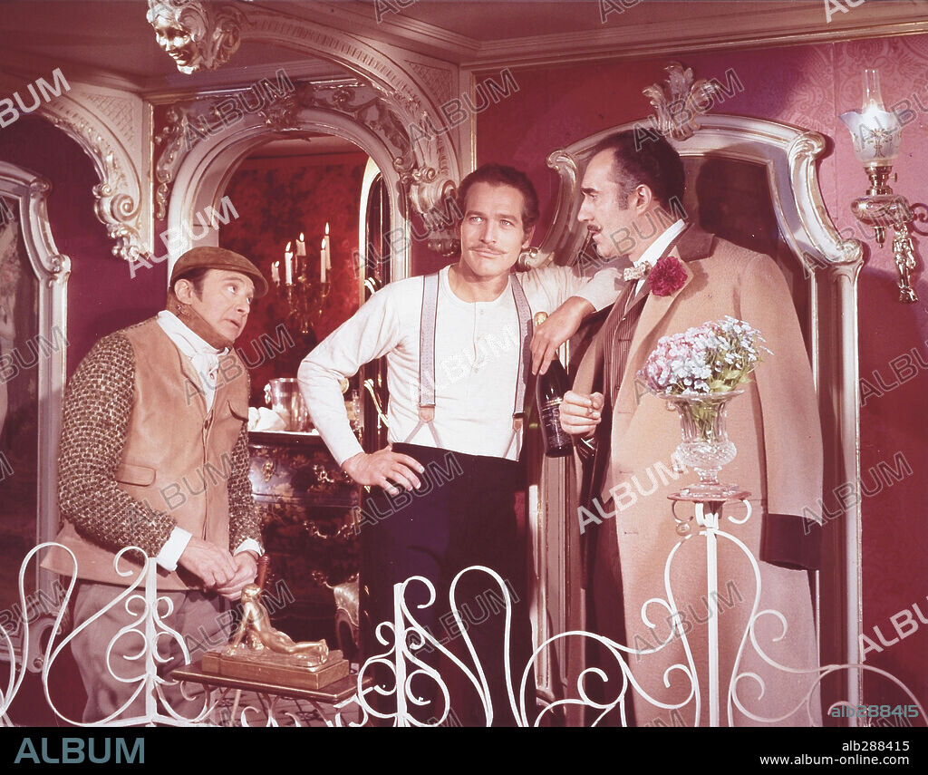 MICHEL PICCOLI and PAUL NEWMAN in LADY L, 1965, directed by PETER USTINOV. Copyright M.G.M.