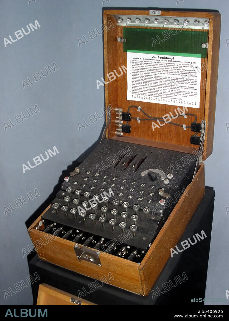 The Enigma machines were a series of electro-mechanical rotor cipher machines developed and used in the early-to mid-20th century to protect commercial, diplomatic and military communication. Enigma was invented by the German engineer Arthur Scherbius at the end of World War I. Early models were used commercially from the early 1920s, and adopted by military and government services of several countries, most notably Nazi Germany before and during World War II. Several different Enigma models were produced, but the German military models, having a plugboard, were the most complex. Alan Turing was a key player in cracking the Enigma code at Bletchley Park in the UK. Imperial War Museum, London.