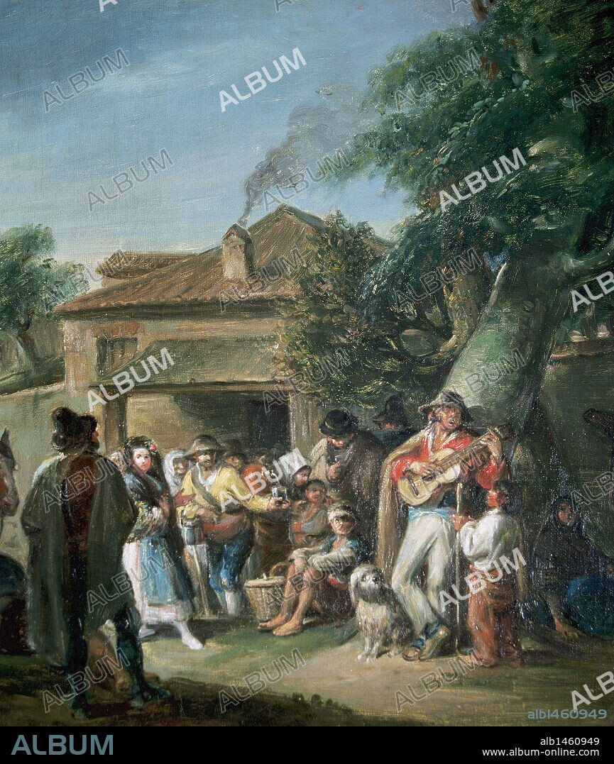 Leonardo Alenza (1807-1845). Spanish painter. Scene outside a wayside Inn. Museum of Fine Arts. Bilbao. Spain.