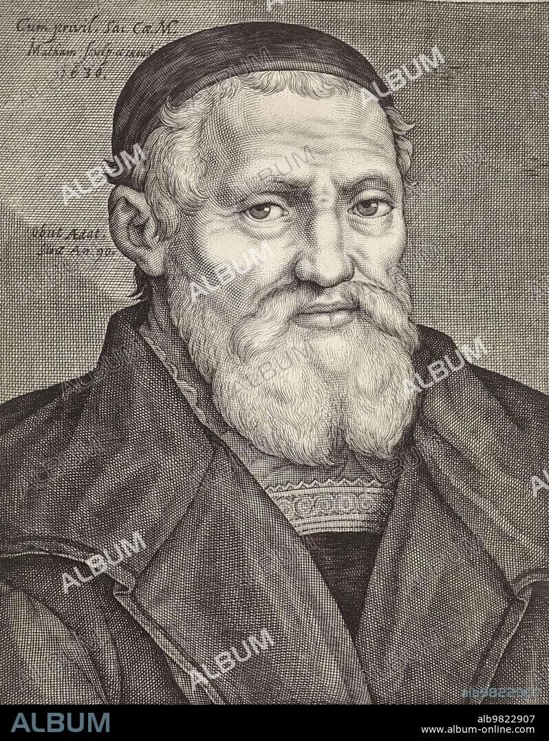 Portrait of Michelangelo, Michelangelo Buonarroti, 6 March 1475-18 February 1564, was an Italian painter, sculptor, builder, architect and poet, Historical, digitally restored reproduction from a 19th century original