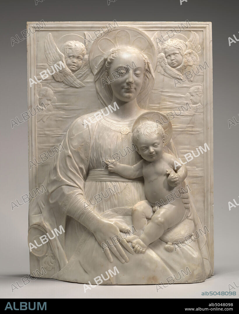 Florentine 19th Century, (sculptor), Gregorio di Lorenzo (Master of the Marble Madonnas), (artist after), Florentine, c. 1436 - c. 1504, Madonna and Child, c. 1860/1900, marble, overall: 88.1 x 64.3 x 21.3 cm (34 11/16 x 25 5/16 x 8 3/8 in.).