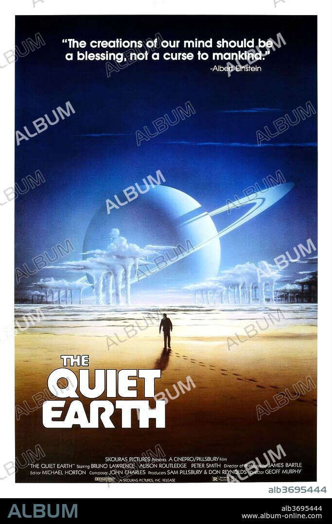 Poster de EL UNICO SUPERVIVIENTE, 1985 (THE QUIET EARTH), dirigida por GEOFF MURPHY. Copyright CINEPRO/PILSBURY PROD/MR.YELLOWBEARD PROD LIMITED&COMPANY.