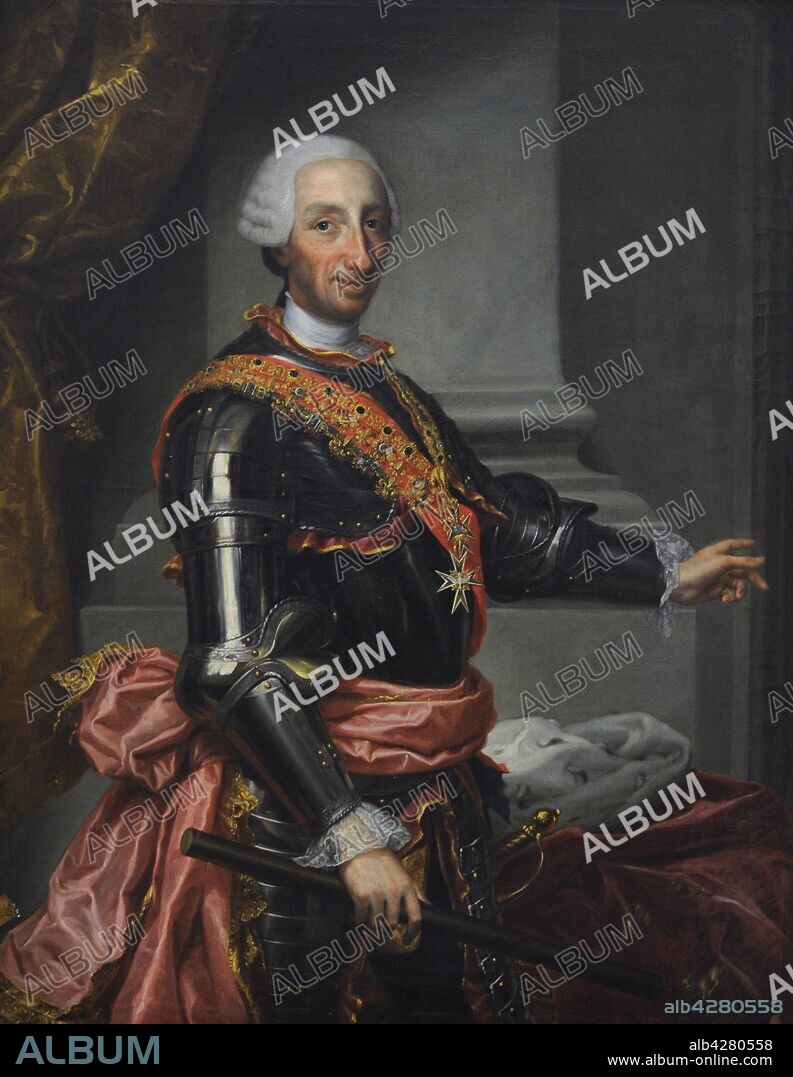 Charles III (1716-1788). King of Spain. Portrait by Andres de la Calleja (1705-1785), copy after a painting by Anton Rafael Mengs. San Fernando Royal Academy of Fine Arts. Madrid. Spain.